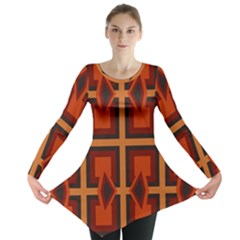 Abstract Pattern Geometric Backgrounds   Long Sleeve Tunic  by Eskimos