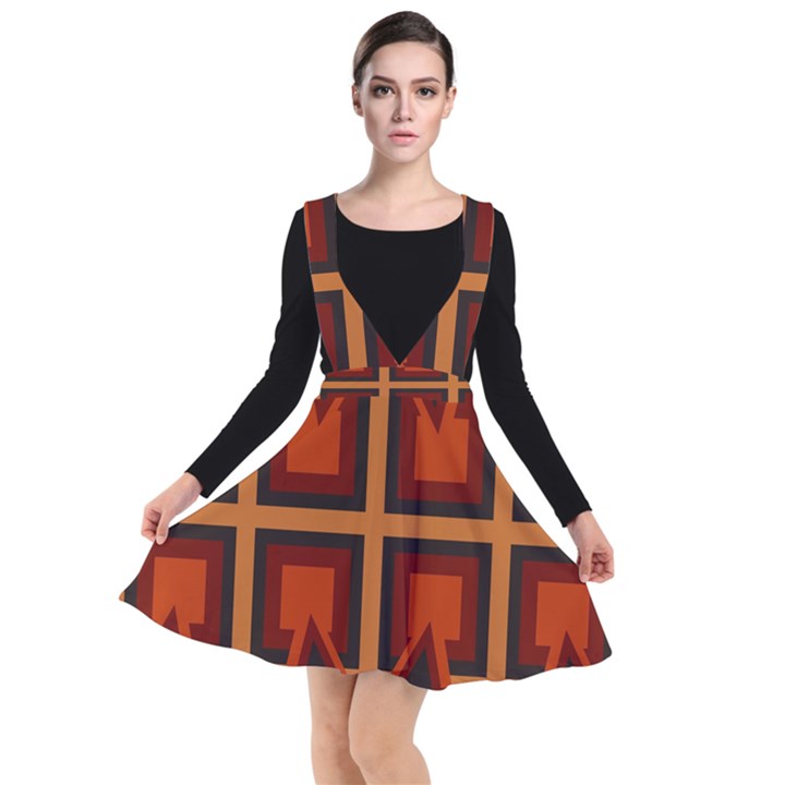 Abstract pattern geometric backgrounds   Plunge Pinafore Dress