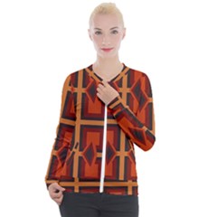 Abstract Pattern Geometric Backgrounds   Casual Zip Up Jacket by Eskimos