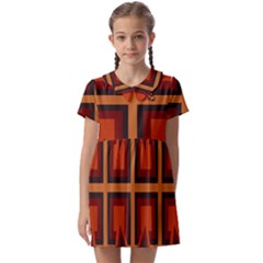 Abstract Pattern Geometric Backgrounds   Kids  Asymmetric Collar Dress