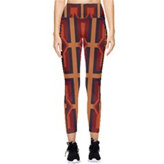 Abstract Pattern Geometric Backgrounds   Pocket Leggings 