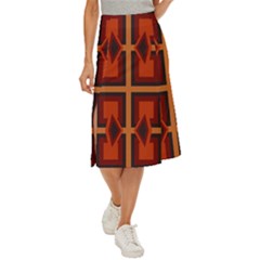 Abstract Pattern Geometric Backgrounds   Midi Panel Skirt