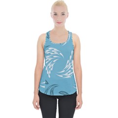 Folk Flowers Print Floral Pattern Ethnic Art Piece Up Tank Top by Eskimos