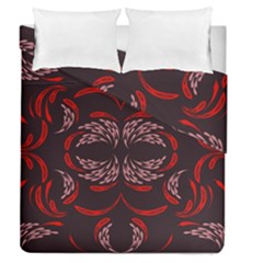 Floral Folk Damask Pattern Fantasy Flowers Floral Geometric Fantasy Duvet Cover Double Side (queen Size) by Eskimos