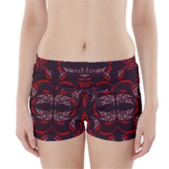 Floral Folk Damask Pattern Fantasy Flowers Floral Geometric Fantasy Boyleg Bikini Wrap Bottoms by Eskimos