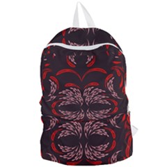 Floral Folk Damask Pattern Fantasy Flowers Floral Geometric Fantasy Foldable Lightweight Backpack by Eskimos