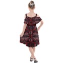 Floral folk damask pattern Fantasy flowers Floral geometric fantasy Kids  Cut Out Shoulders Chiffon Dress View2