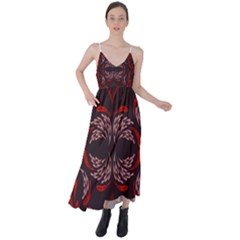 Floral Folk Damask Pattern Fantasy Flowers Floral Geometric Fantasy Tie Back Maxi Dress by Eskimos