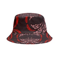 Floral Folk Damask Pattern Fantasy Flowers Floral Geometric Fantasy Inside Out Bucket Hat by Eskimos