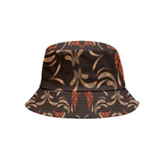 Floral Folk Damask Pattern Fantasy Flowers Floral Geometric Fantasy Bucket Hat (kids) by Eskimos