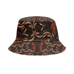 Floral Folk Damask Pattern Fantasy Flowers Floral Geometric Fantasy Inside Out Bucket Hat by Eskimos