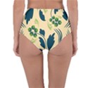 Folk flowers print Floral pattern Ethnic art Reversible High-Waist Bikini Bottoms View2