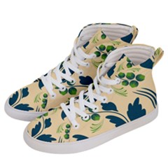 Folk Flowers Print Floral Pattern Ethnic Art Women s Hi-top Skate Sneakers by Eskimos