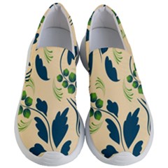 Folk Flowers Print Floral Pattern Ethnic Art Women s Lightweight Slip Ons by Eskimos