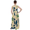 Folk flowers print Floral pattern Ethnic art Empire Waist Velour Maxi Dress View2