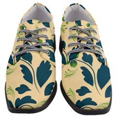 Folk Flowers Print Floral Pattern Ethnic Art Women Heeled Oxford Shoes by Eskimos