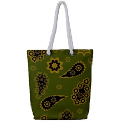 Floral Pattern Paisley Style Paisley Print  Doodle Background Full Print Rope Handle Tote (small) by Eskimos