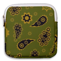 Floral Pattern Paisley Style Paisley Print  Doodle Background Mini Square Pouch by Eskimos