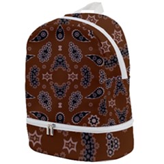 Floral Pattern Paisley Style Paisley Print  Doodle Background Zip Bottom Backpack by Eskimos