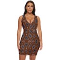 Floral pattern paisley style Paisley print. Doodle background Draped Bodycon Dress View1