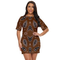 Floral Pattern Paisley Style Paisley Print  Doodle Background Just Threw It On Dress