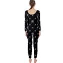 Grey And Black Alien Dancing Girls Drawing Pattern Long Sleeve Catsuit View2