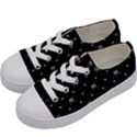 Grey And Black Alien Dancing Girls Drawing Pattern Kids  Low Top Canvas Sneakers View2