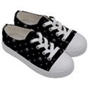 Grey And Black Alien Dancing Girls Drawing Pattern Kids  Low Top Canvas Sneakers View3