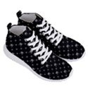 Grey And Black Alien Dancing Girls Drawing Pattern Men s Lightweight High Top Sneakers View3