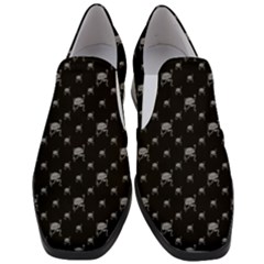 Grey And Black Alien Dancing Girls Drawing Pattern Women Slip On Heel Loafers by dflcprintsclothing