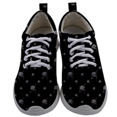 Grey And Black Alien Dancing Girls Drawing Pattern Mens Athletic Shoes by dflcprintsclothing