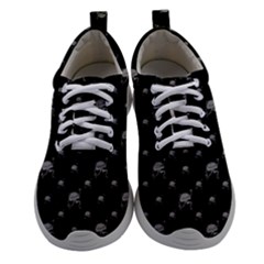 Grey And Black Alien Dancing Girls Drawing Pattern Athletic Shoes by dflcprintsclothing