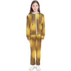 Orange Vibrant Abstract Kids  Tracksuit by DimitriosArt