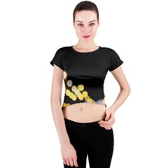 City Lights Series No3 Crew Neck Crop Top by DimitriosArt