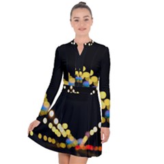 City Lights Series No3 Long Sleeve Panel Dress by DimitriosArt