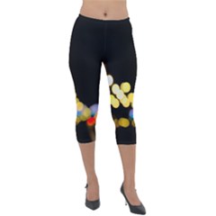 City Lights Series No3 Lightweight Velour Capri Leggings  by DimitriosArt