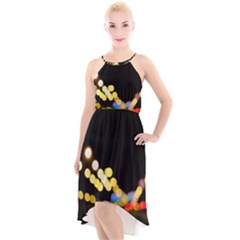 City Lights Series No3 High-low Halter Chiffon Dress  by DimitriosArt