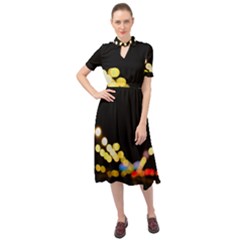 City Lights Series No3 Keyhole Neckline Chiffon Dress by DimitriosArt