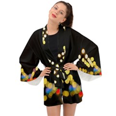 City Lights Series No3 Long Sleeve Kimono by DimitriosArt