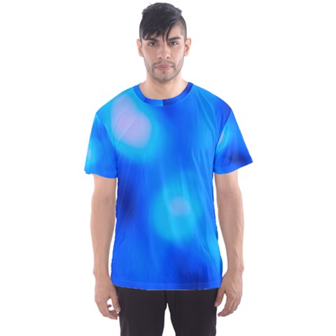 Blue Vibrant Abstract Men s Sport Mesh Tee by DimitriosArt