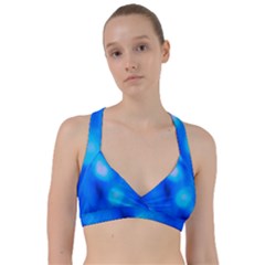 Blue Vibrant Abstract Sweetheart Sports Bra by DimitriosArt