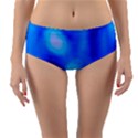 Blue Vibrant Abstract Reversible Mid-Waist Bikini Bottoms View1