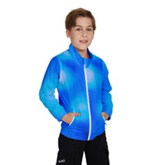 Blue Vibrant Abstract Kids  Windbreaker by DimitriosArt