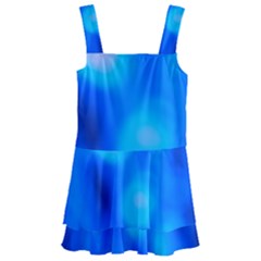 Blue Vibrant Abstract Kids  Layered Skirt Swimsuit