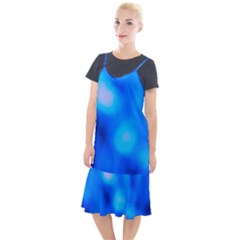 Blue Vibrant Abstract Camis Fishtail Dress by DimitriosArt