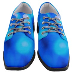 Blue Vibrant Abstract Women Heeled Oxford Shoes by DimitriosArt