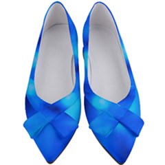 Blue Vibrant Abstract Women s Bow Heels by DimitriosArt