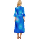 Blue Vibrant Abstract Midsummer Wrap Dress View4