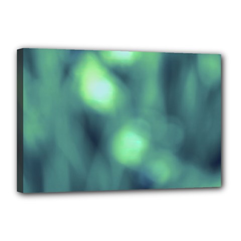 Green Vibrant Abstract Canvas 18  X 12  (stretched) by DimitriosArt