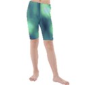 Green Vibrant Abstract Kids  Mid Length Swim Shorts View1